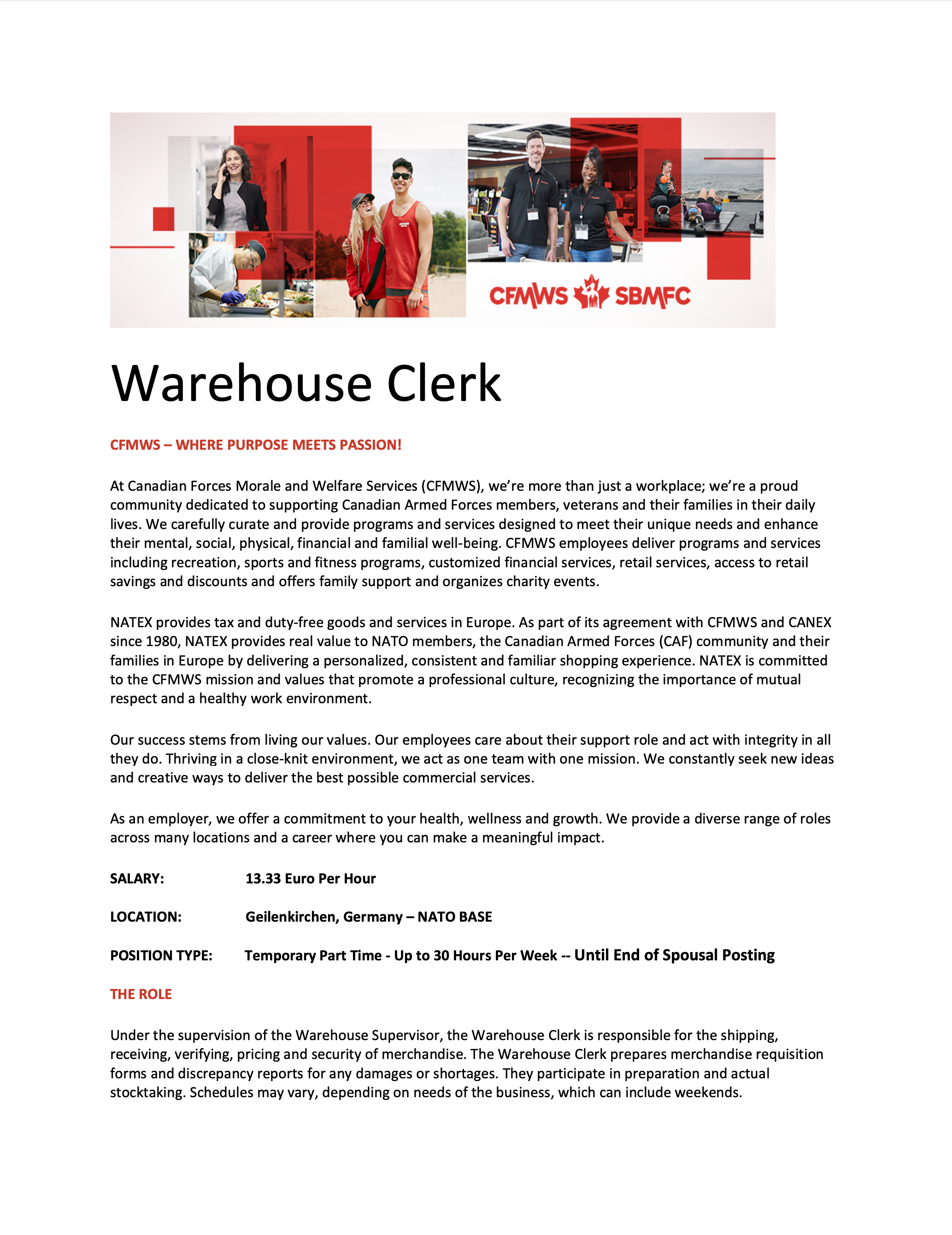 Warehouse Clerk | Natex
