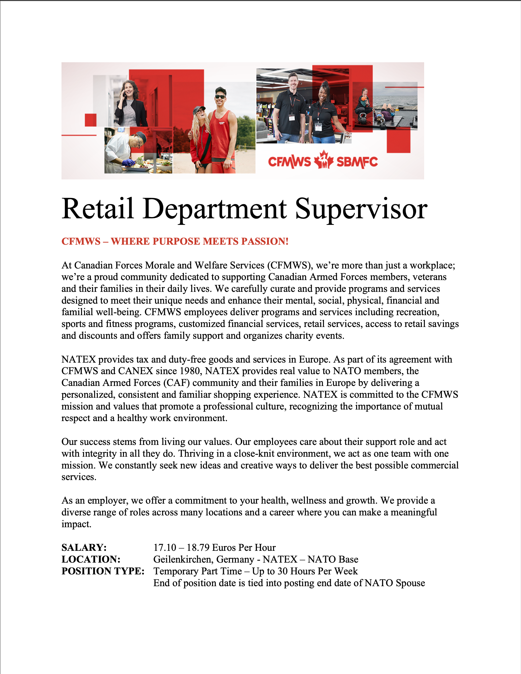 Retail Department Supervisor | Natex