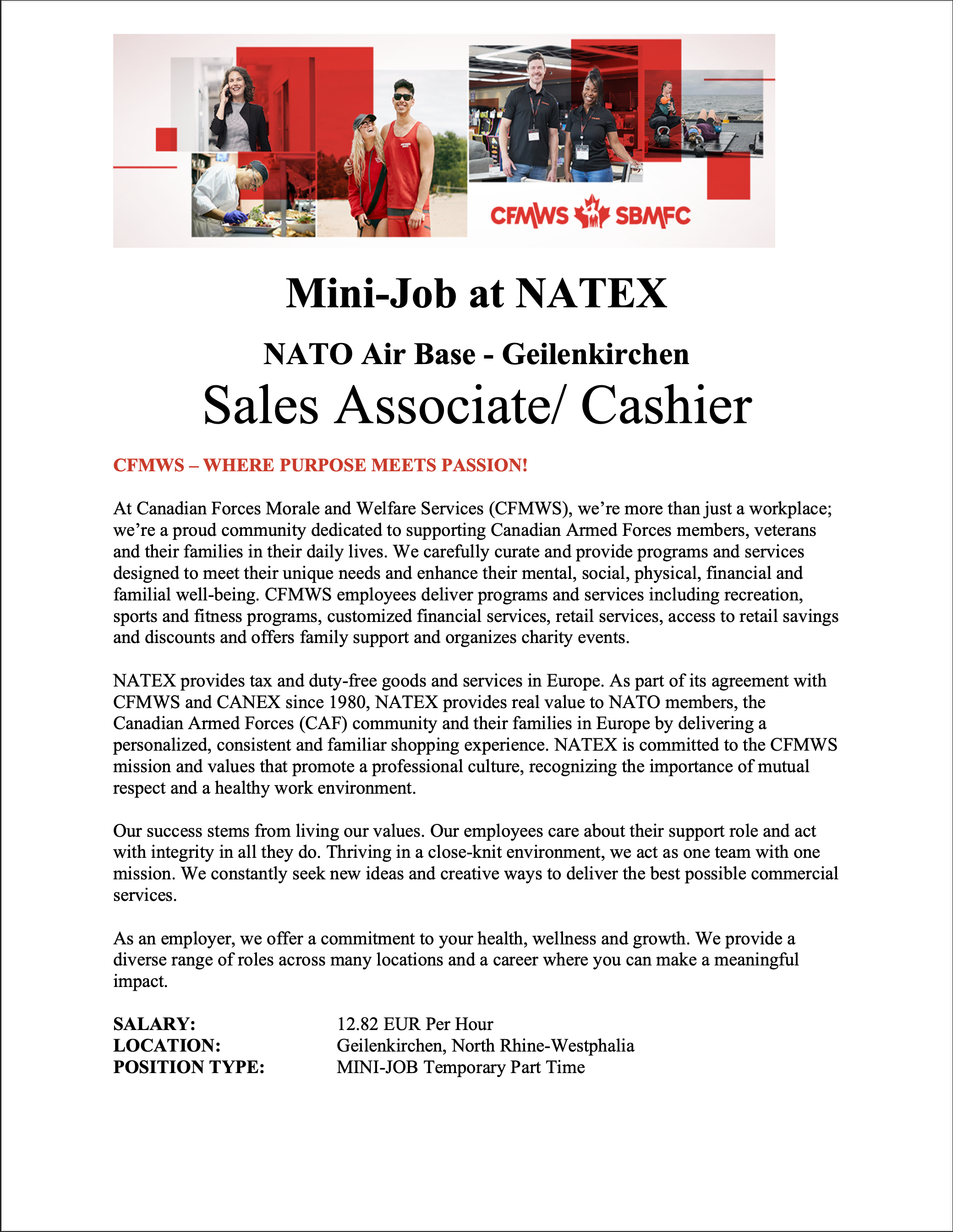 Mini-Job Sales Associate/Cashier | Natex