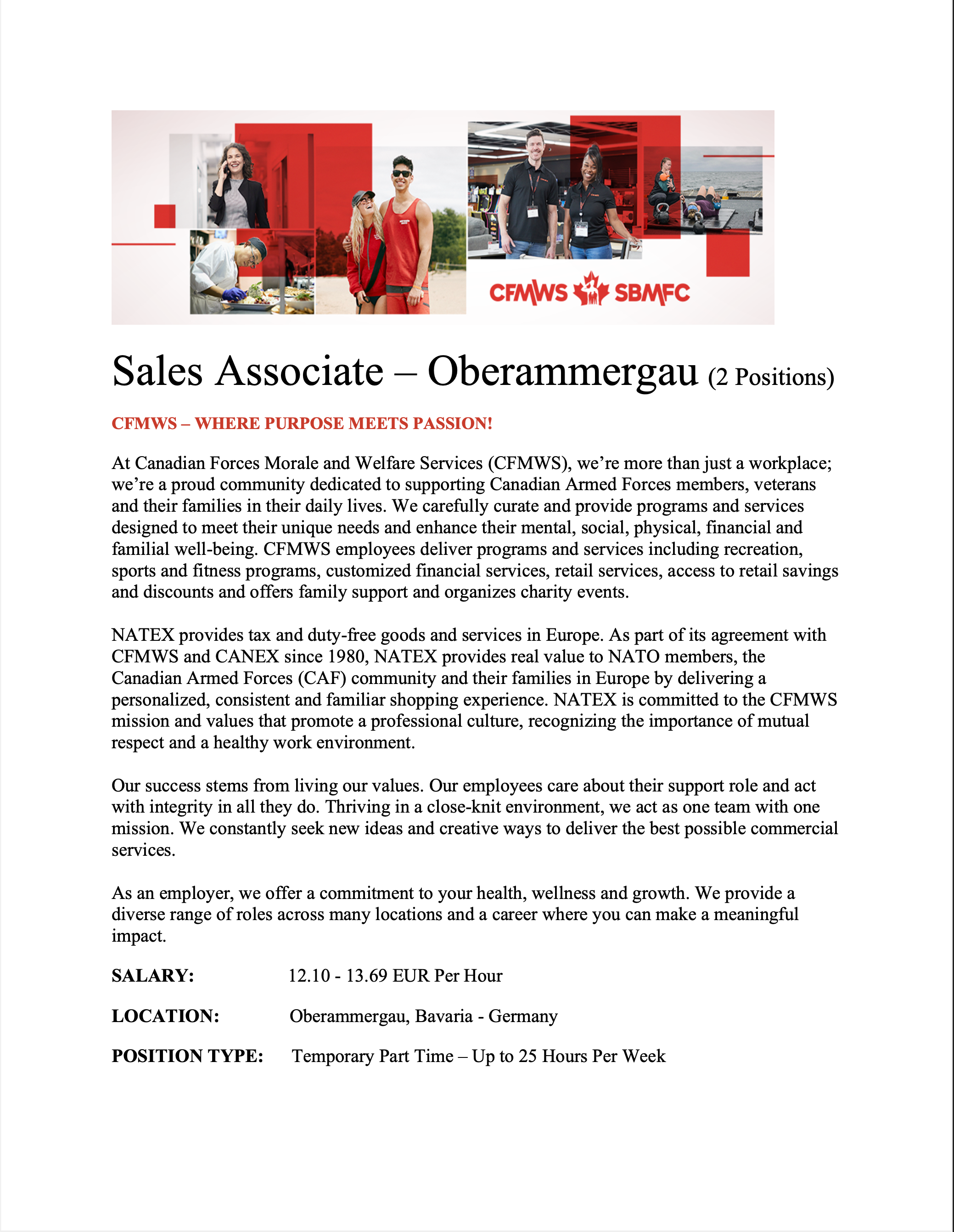 Sales Associate - Oberammergau | Natex