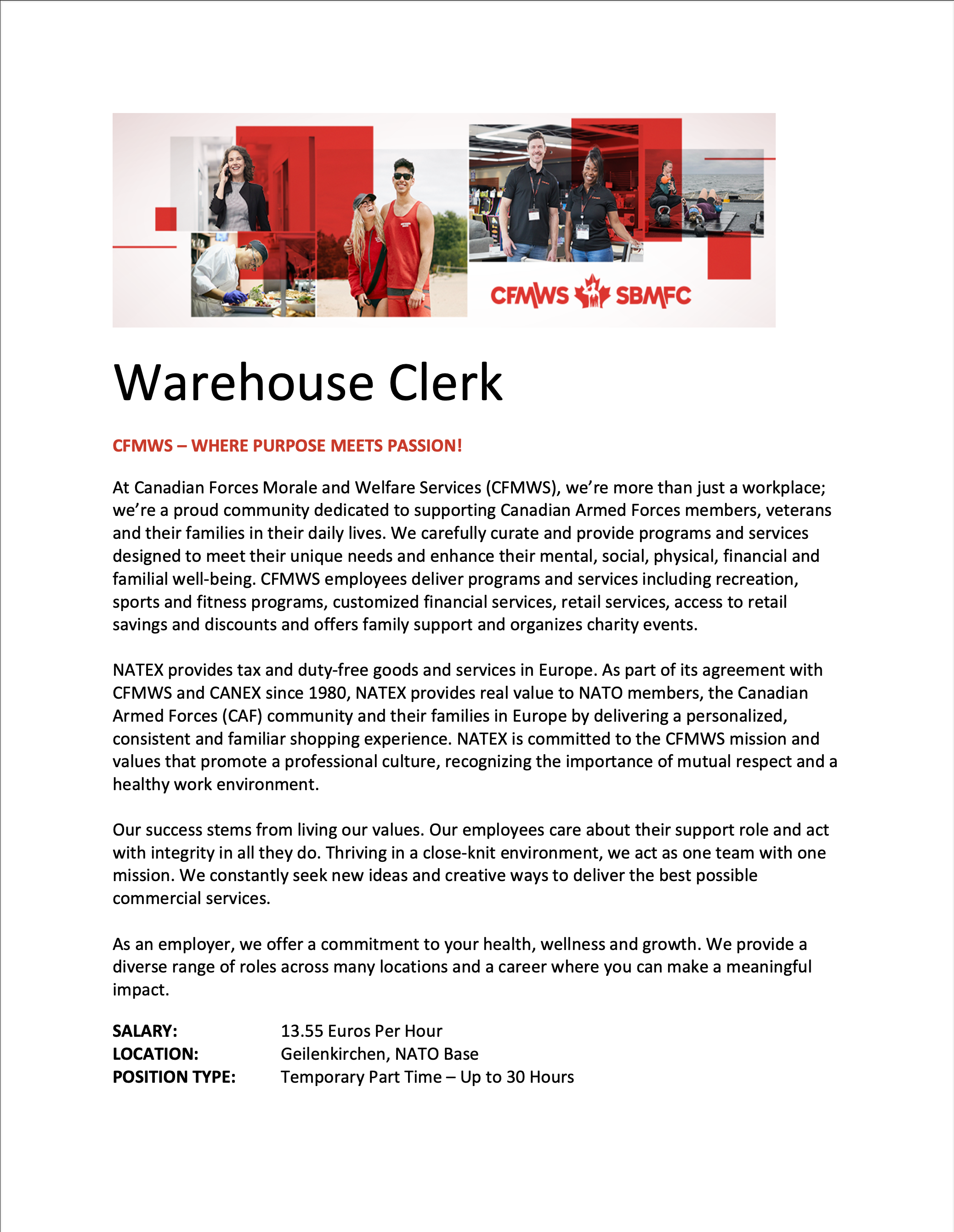 Warehouse Clerk | Natex