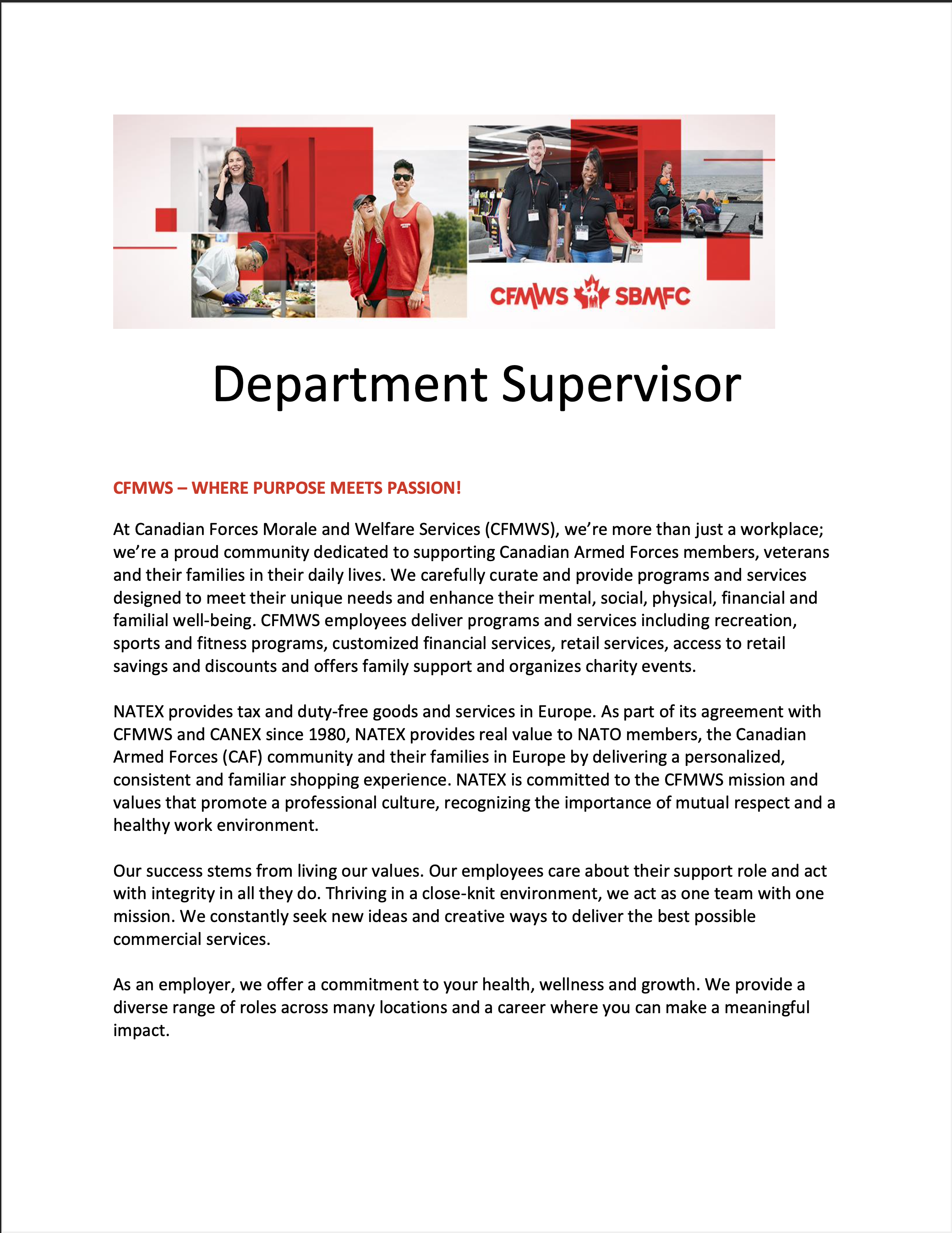 Department Supervisor - Wesel | Natex