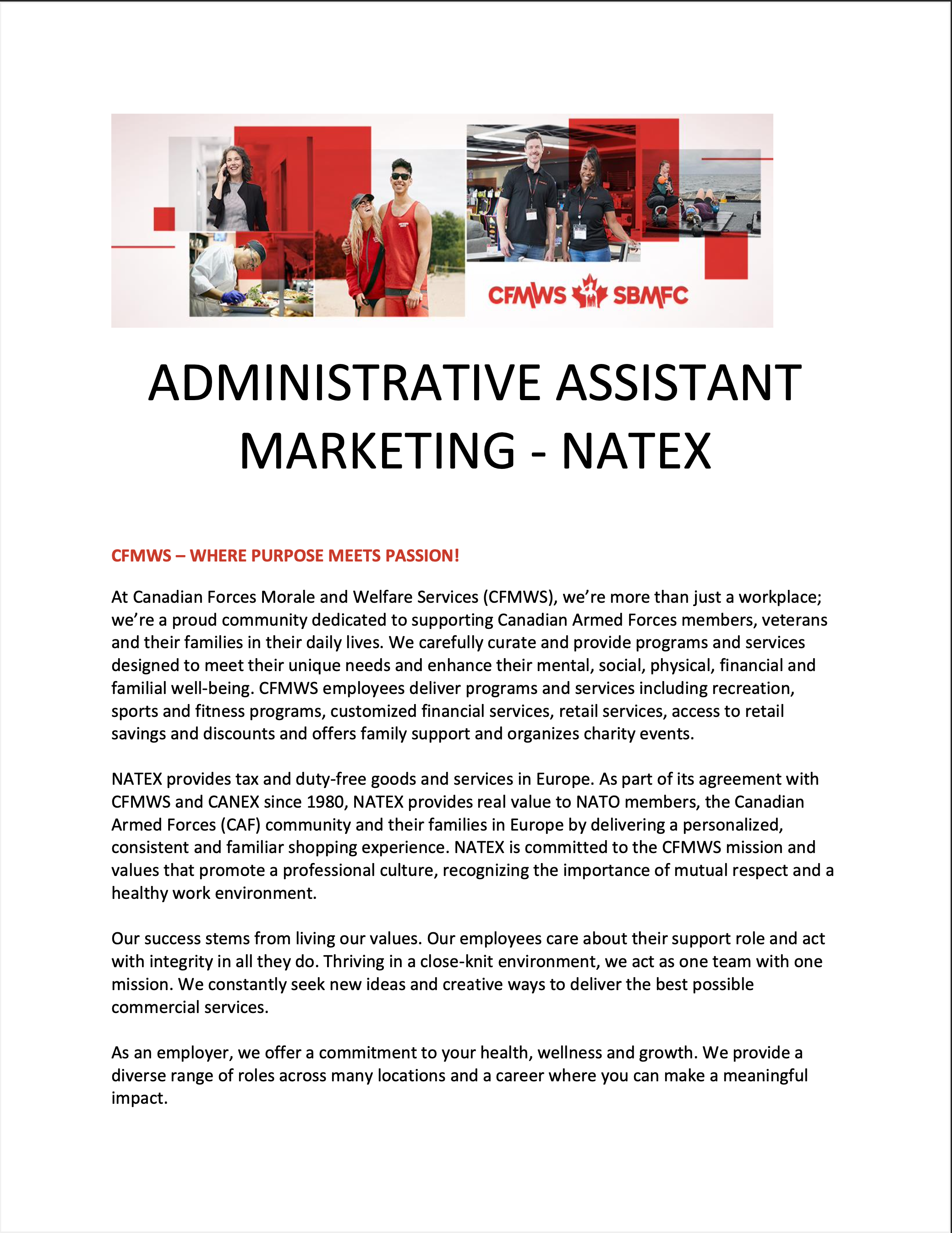 Administrative Assistant Marketing | Natex